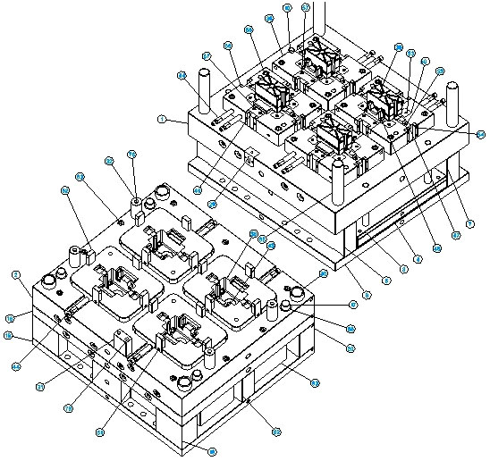 detail drawing of an electrical device mold